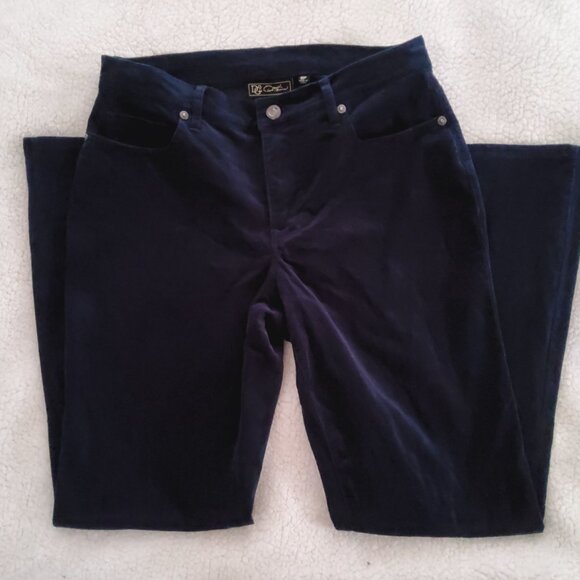 DG2 Diane Gilman Corduroy Pants Navy Blue Stretch 8P EUC - Picture 13 of 16